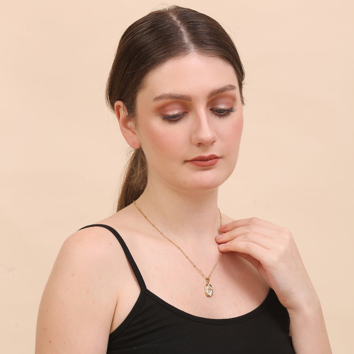 White Whispering Rose Necklace